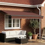 vidaXL Marchiză retractabilă manuală cu led-uri 3,5 x 2,5 m 3419442