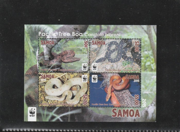 Samoa 2015-Fauna,WWF,Reptile,Serpi,,MNH,Mi.Bl 95