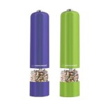 Set 2 r&acirc;șnițe electrice pentru sare și piper, cu LED, verde și violet