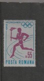 ROMANIA 1972 LP 802 FLACARA OLIMPICA MNH NESTAMPILAT
