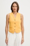 United Colors of Benetton vestă culoarea galben, un singur rand de nasturi, 2LEDDJ00G