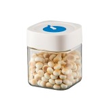 Borcan din Sticla de Inalta Calitate, Flippy, Capac Ermetic, Uz Casnic, Depozitarea Condimentelor sau a Alimentelor Umede si Uscate, 750 mL, 10x10x12.