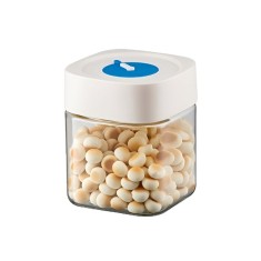 Borcan din Sticla de Inalta Calitate, Cyrax, Capac Ermetic, Uz Casnic, Depozitarea Condimentelor sau a Alimentelor Umede si Uscate, 750 mL, 10x10x12.2