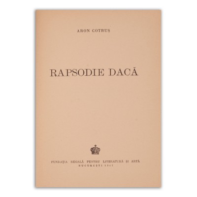 Aron Cotruș, Rapsodie dacă, 1942 foto