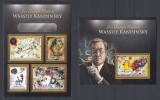 R.Centrafricana - Pictura - WASSILY KANDINSKY - BL + KB - MNH - MI. 30 Eur.