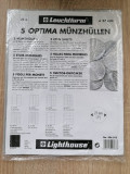 Set 5 folii Optima pentru 35 monede cu diametru maxim 27 mm