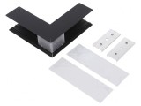 Conector aluminiu anodat negru 270&deg; VARIO30