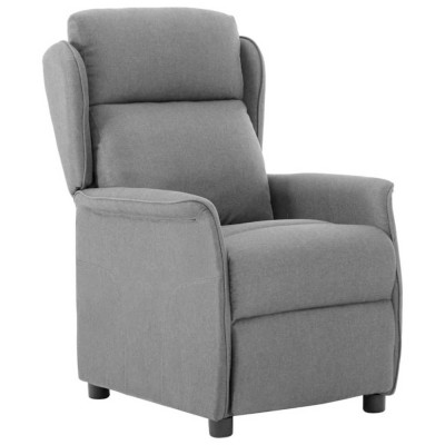 vidaXL Fotoliu recliner Gri deschis 67.5 x 93.5 x 101.5 cm țesătură 340152 foto