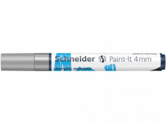 Marker cu vopsea acrilica Paint-It 320 4 mm Schneider, Argintiu foto