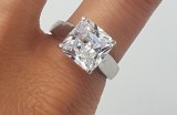 Superb inel vintage din argint si zirconii model elegant, 46 - 56