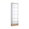 Biblioteca Adore Base, 6 rafturi, Crem/Alb, 60x197x26 cm, Mobila Living, Rafturi generoase, Design modern