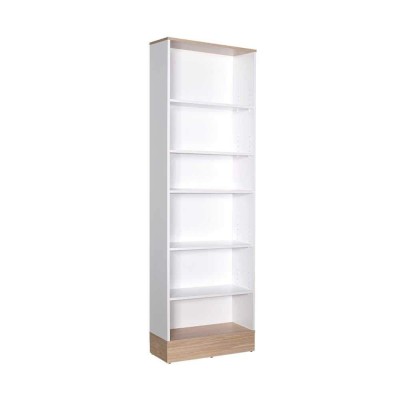 Biblioteca Adore Base, 6 rafturi, Crem / Alb, 60x197x26 cm foto