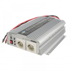 Invertor tensiune cu incarcator 24V DC -&amp;gt; 230V AC, 1000W, HQ 5412810066933 foto