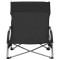 Scaune pliante 2 buc. Material textil negru - 3