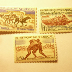 Serie mica Senegal 1961- Concursuri sportive locale , 3 valori