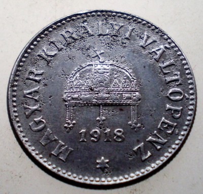 2.355 UNFARIA WWI 10 FILLER 1918 FIER RARA foto
