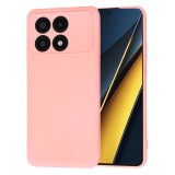 Husa silicon Xiaomi Poco X6 Pro Asteroid GSM SoftFlex, roz