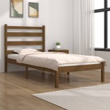 VidaXL Cadru de pat, maro miere, 100x200 cm, lemn masiv de pin 3103641