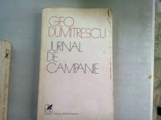 JURNAL DE CAMPANIE - GEO DUMITRESCU (POEZIE) foto