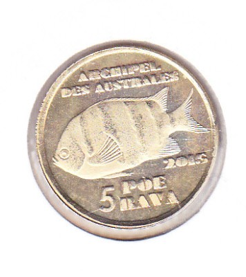 bnk mnd Austral Islands 5 poe rava 2015 unc fauna foto