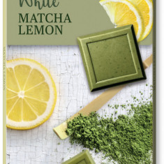 Ciocolata alba cu matcha si lamaie bio, 70g, Benjamissimo