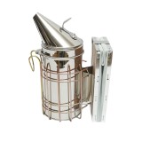Afumator apicol din inox 160 mm cu scut termic si burduf din piele