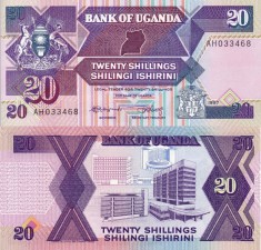 UGANDA 20 shillings 1987 UNC!!!