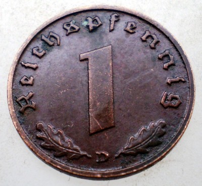 B.061 GERMANIA 1 REICHSPFENNIG 1938 D foto