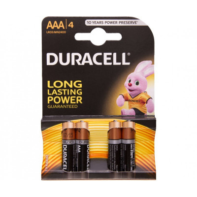 Baterie Alcalina Duracell AAA LR03 Duralock Set 4 Baterii foto