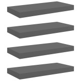 Cumpara ieftin Rafturi de perete, 4 buc., gri extralucios, 50x23,5x3,8 cm, MDF