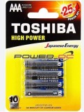 Baterie Alcalina Toshiba AAA LR03 Set 4 bucati telecomanda electronice mici