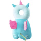 Pern&Auml; tip rucsac pentru protec&Egrave;ia capului bebelu&Egrave;ilor, tetier&Auml; ergonomic&Auml; model unicorn, 33x6x19 cm, 180 g, albastru