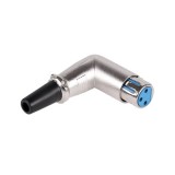 Conector XLR, la 90 grade, mama, L103317