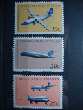 ANTILELE OLANDEZE SERIE AVIATIE MNH, Nestampilat