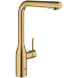 Baterie bucatarie Grohe Essence 30270GL0, monocomanda, pipa inalta, limitator temperatura, dus extractibil, lucios, gold (cool sunrise)