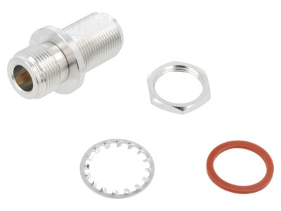 Conector N soclu drept 50&amp;Omega; aurit foto