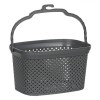 Coș Plastic Gri Diamond 2.8L, 21.5x15x12.5cm, Suport C&acirc;rlige Rufe - Organizator Uscătorie