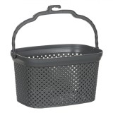 Coș Plastic Diamond, Gri, Capacitate 2.8L, 21.5x15x12.5 cm, Suport C&acirc;rlige Rufe