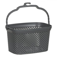 Coș Plastic Diamond, Gri, Capacitate 2.8L, 21.5x15x12.5 cm, Suport C&acirc;rlige Rufe
