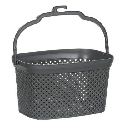 Coș Plastic Diamond, Gri, Capacitate 2.8L, 21.5x15x12.5 cm, Suport C&amp;acirc;rlige Rufe foto