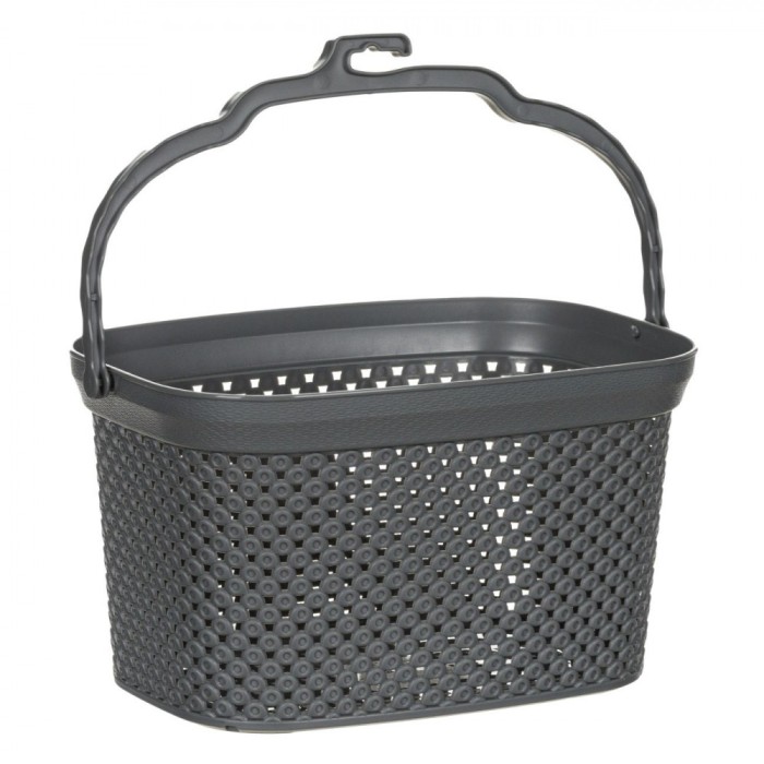 Coș Plastic Diamond, Gri, Capacitate 2.8L, 21.5x15x12.5 cm, Suport C&acirc;rlige Rufe