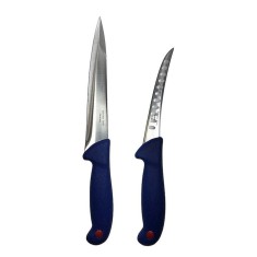 Set cutite profesionale de macelarie, injunghiat, transat, filetat, dezosat, 2 cutite otel carbon