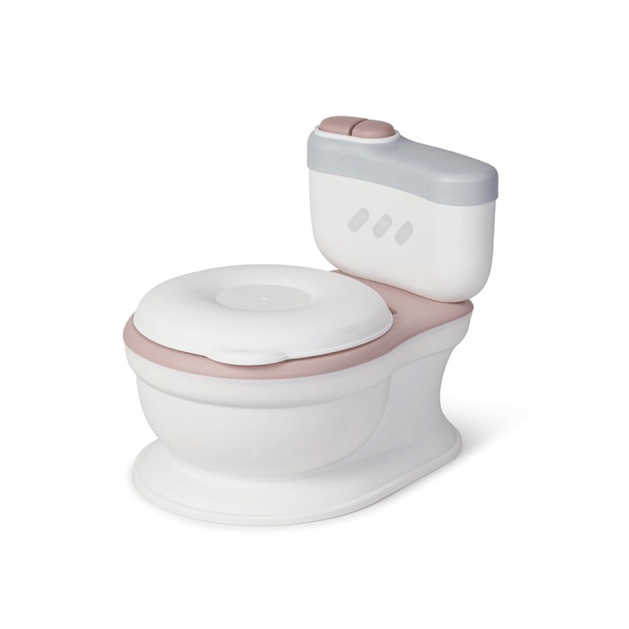 Olita de tip WC, muzicala, alb si rose