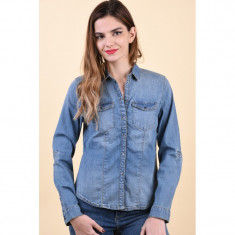 Camasa Noisy May Dilem Slim 6 Medium Blue Denim foto