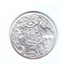 Moneda Australia 50 cents/centi 1966, stare foarte buna, curata