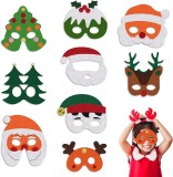 Set de 9 masti pentru Craciun Gxhong, pasla, multicolor, 17-22 cm