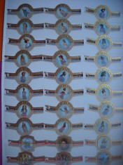 HOPCT LOT NR 62 PROVE / GALIOANE DE VAPOR- -42 BUC-ETICHETE VECHI DE TRABUCURI / CIGARS LABELS -COLECTIE DE LUX-LITHO