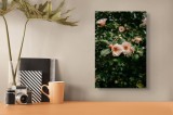 Tablou Canvas, "Flori delicate &icirc;n grădina umbrelor", Flori, Frunziș, Natură, Delicatețe, Grădină, Verdeață, Muguri, Petale, Frumusețe, Primăvară, 26 x