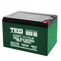 Acumulator 12V, TED Electric, Dimensiuni 151 x 98 x 95 mm, Baterie 12V, 15Ah, TED Electric