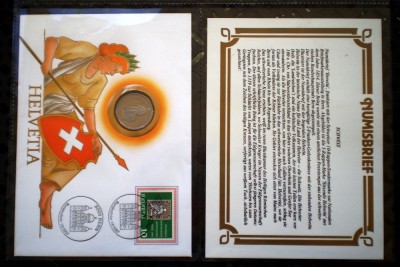 P.319 PLIC FILATELIC NUMISBRIEF ELVETIA 2 FRANCS 2019 B foto
